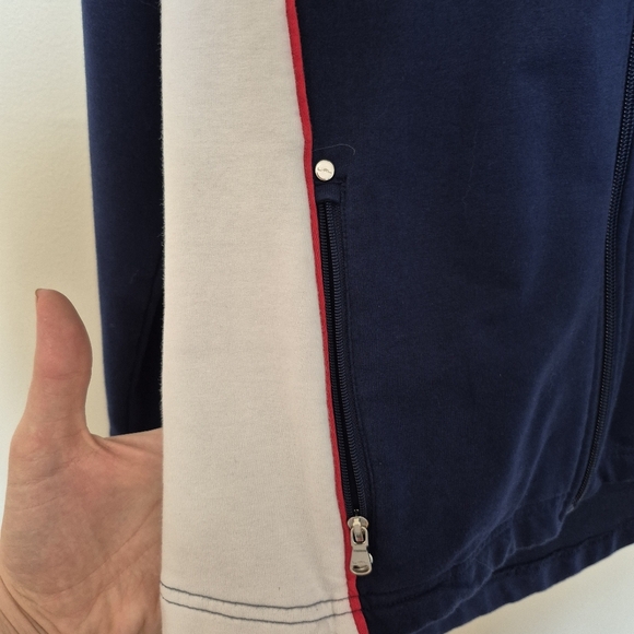 Lauren Ralph Lauren Active Women’s Navy Zip-Up Sweater Petite Medium - Picture 4 of 6